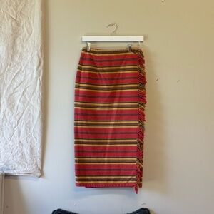 Cambridge Dry Goods, vintage Red and Yellow Striped skirt, size 6